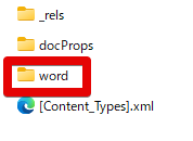 wordフォルダ内